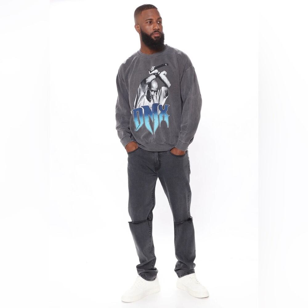 NWT Ruff Ryders DMX Anthem Crewneck Sweatshirt Large‎ Black